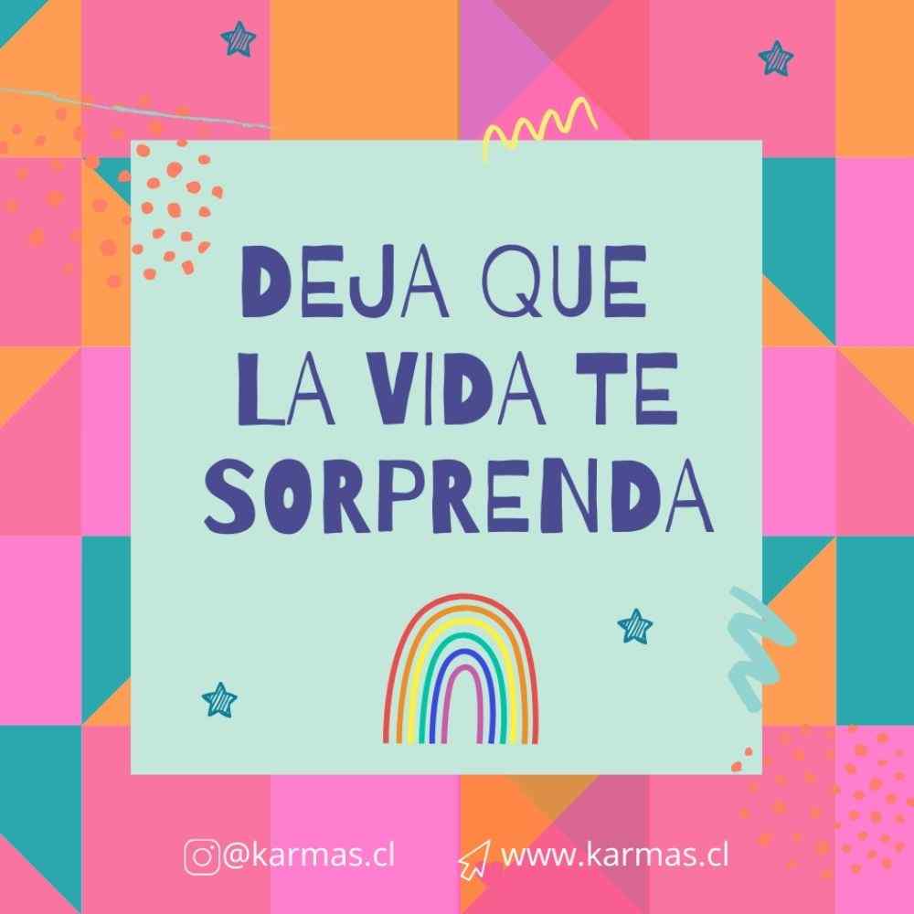 Imán frase positiva Deja que la vida te sorprenda