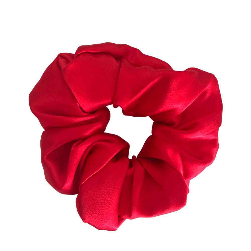 Scrunchie Seda Mulberry Medium Rojo