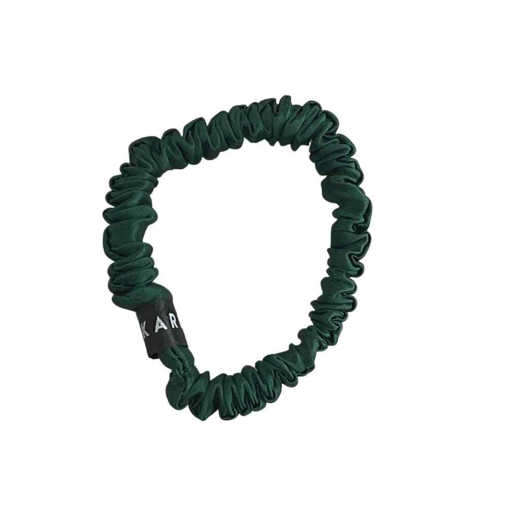 Scrunchie Seda Mulberry XS Verde Botella