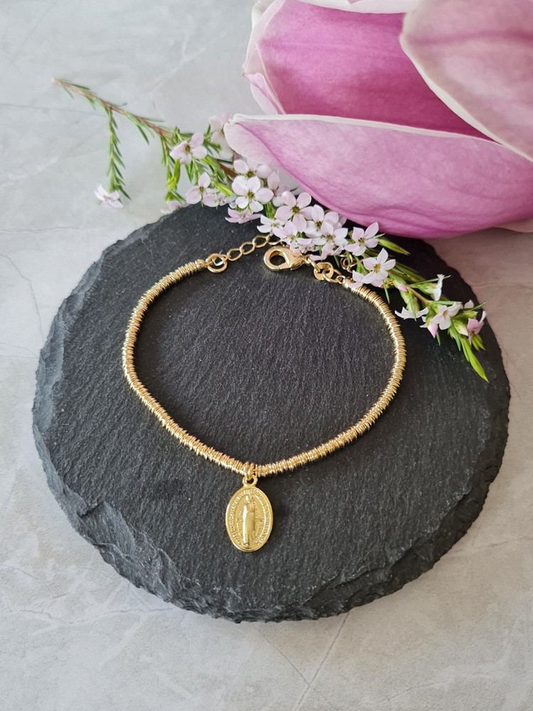 Pulsera Virgencita Mia Oro