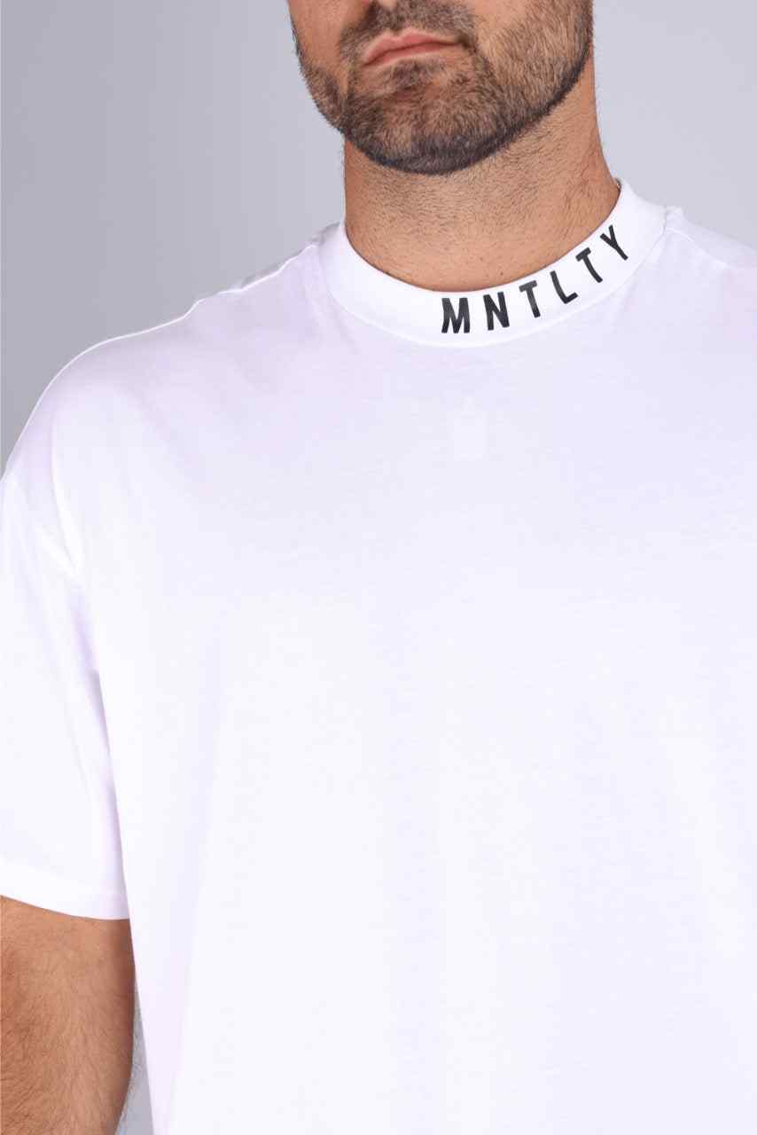 Neck Logo Oversized Tee - Blanca