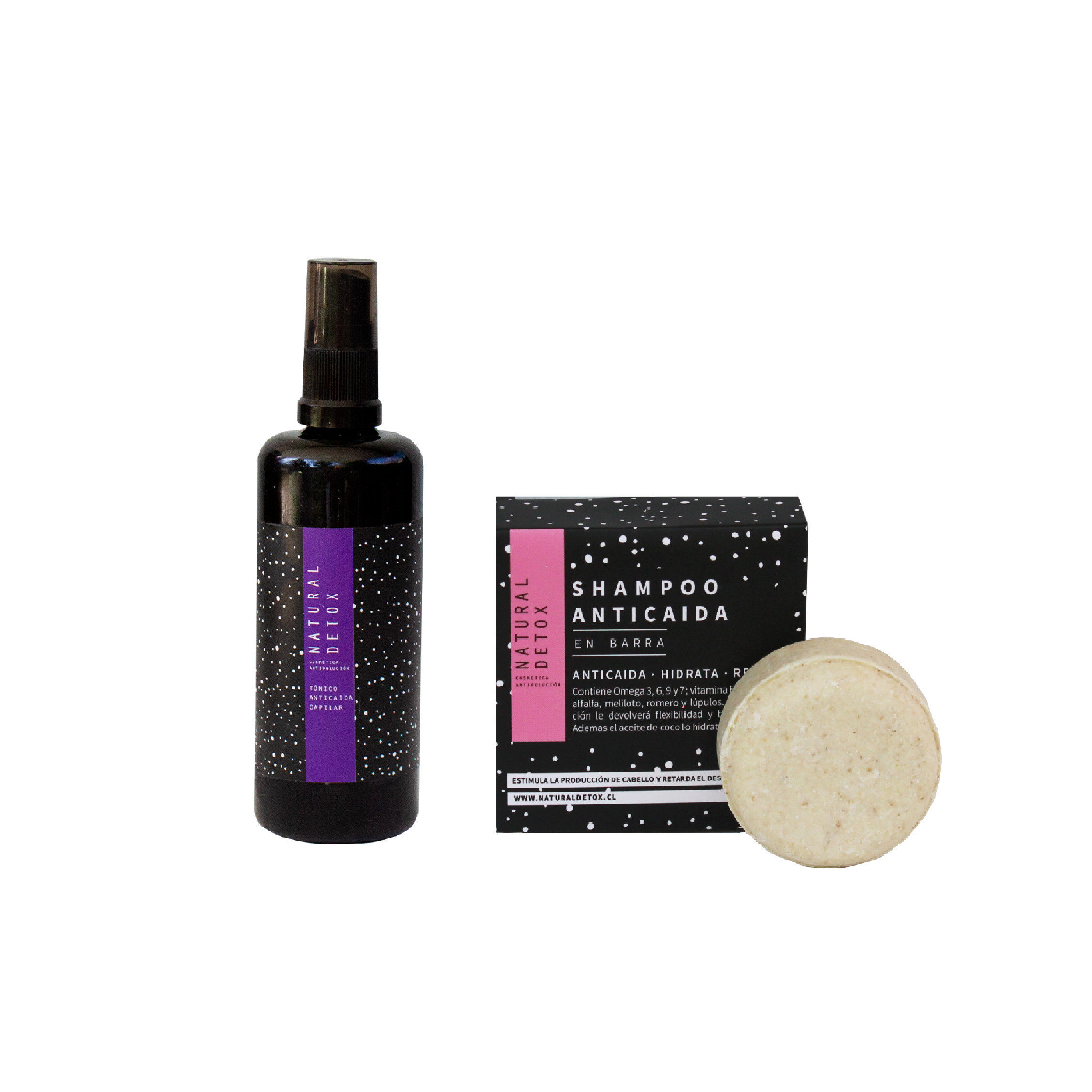 SHAMPOO ANTICAIDA BARRA + TONICO CAPILAR