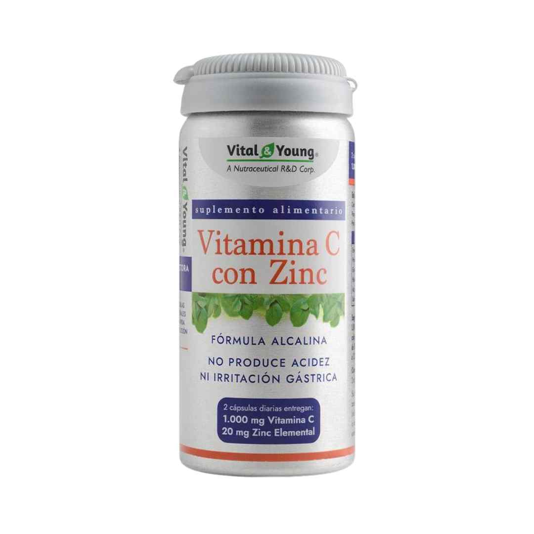 Vitamina C con zinc 1.000 mg/20 mg-60 cáps