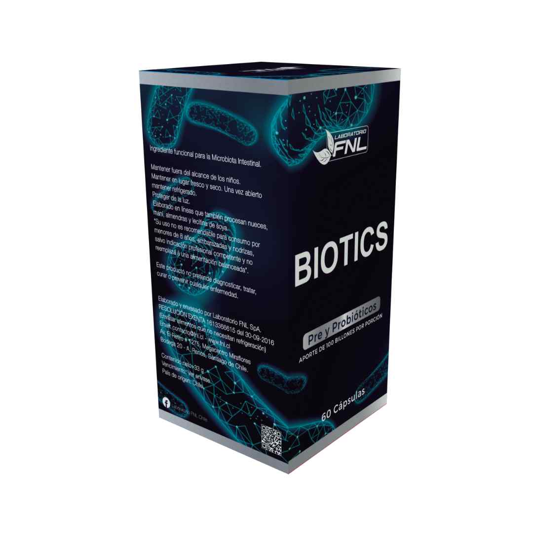 BIOTICS (Pre y Probiótico premium)-60 cáps