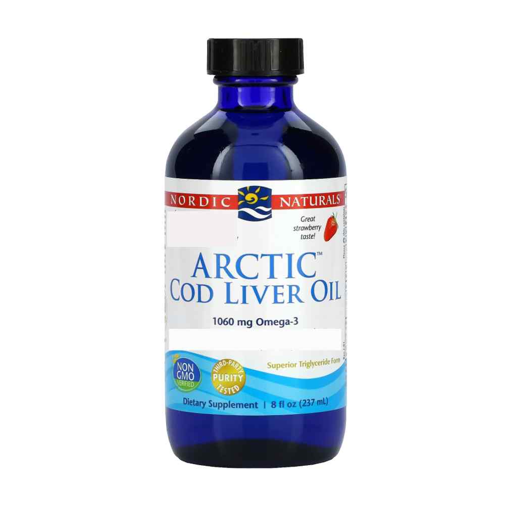 Artic cod Aceite de hígado de bacalao/fresa 1.060 mg-237 ml