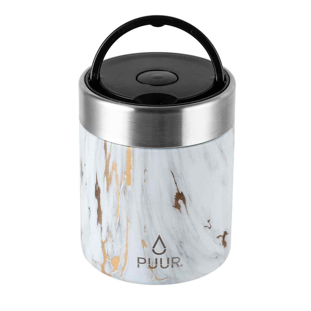 Termo Comida Puur Food Pot Gold Marble 500 ml