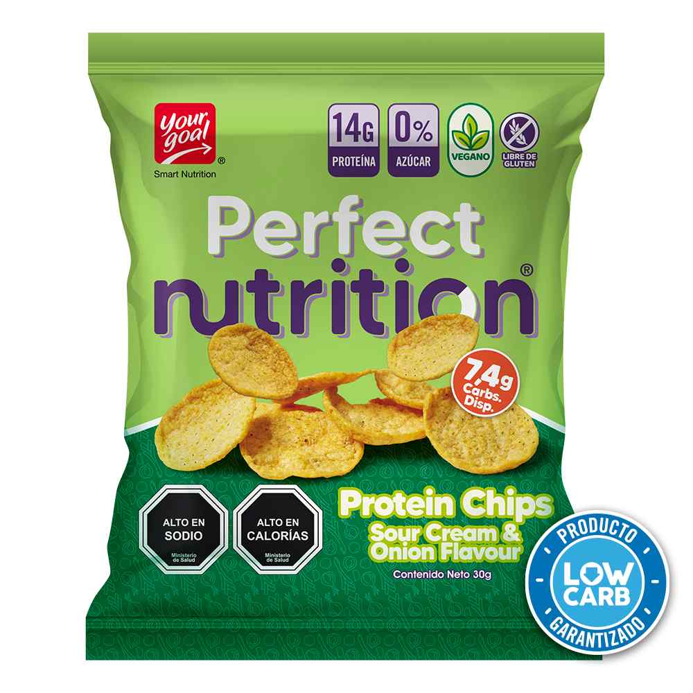 PERFECT NUTRITION PROTEIN CHIPS SOUR CREAM & ONION FLAVOR - 1 UNIDAD