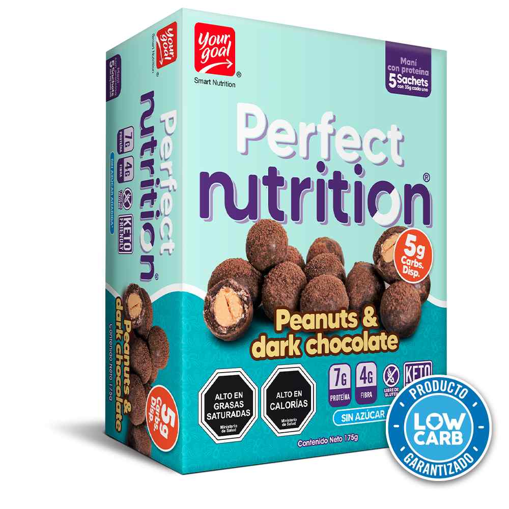 YG PERFECT NUTRITION PEANUTS & DARK CHOCOLATE - DISPLAY 5 UNIDADES