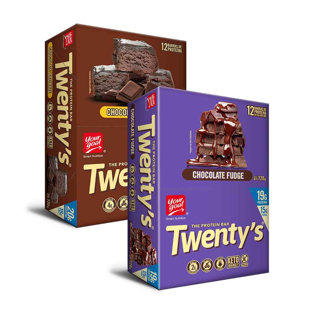 24 TWENTY'S (12 CHOCOLATE BROWNIE + 12 CHOCOLATE FUDGE)