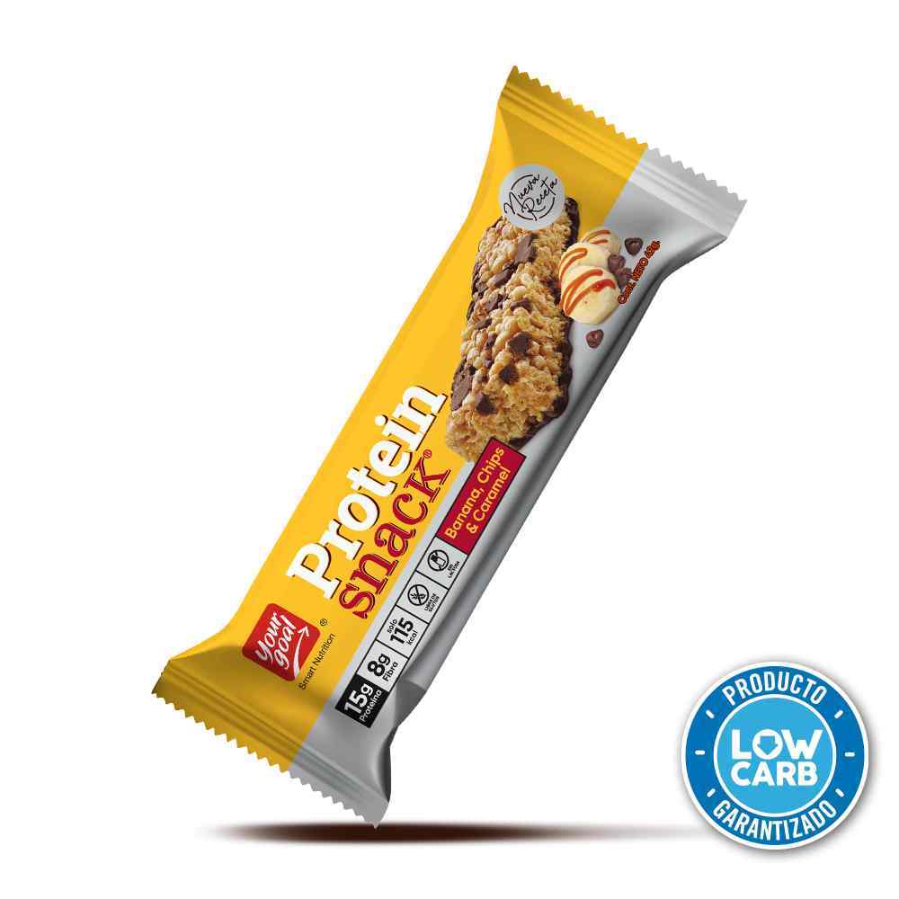 PROTEIN SNACK BANANA CHIPS & CARAMEL - DISPLAY 5 UNIDADES