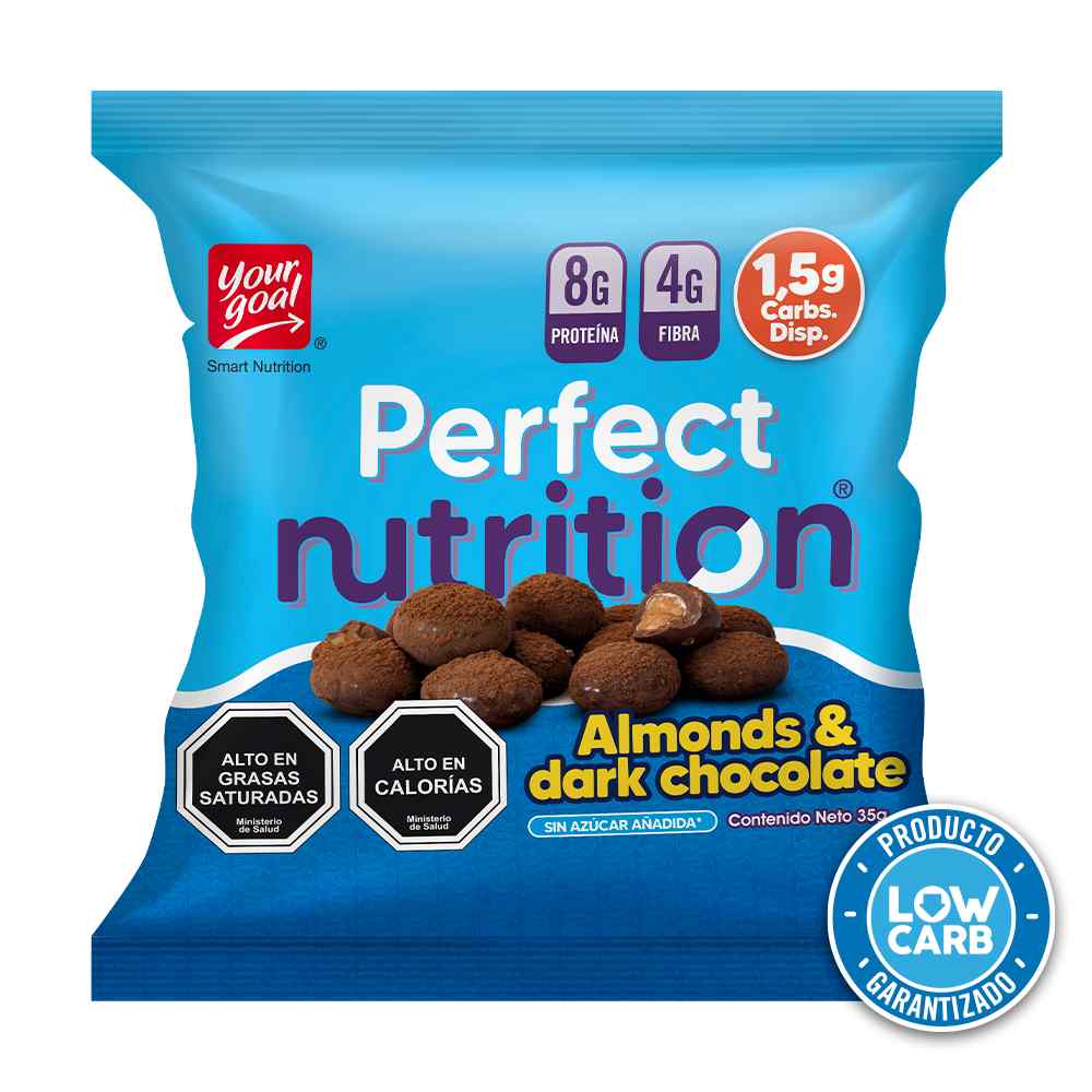 YG PERFECT NUTRITION ALMONDS & DARK CHOCOLATE - DISPLAY 5 UNIDADES