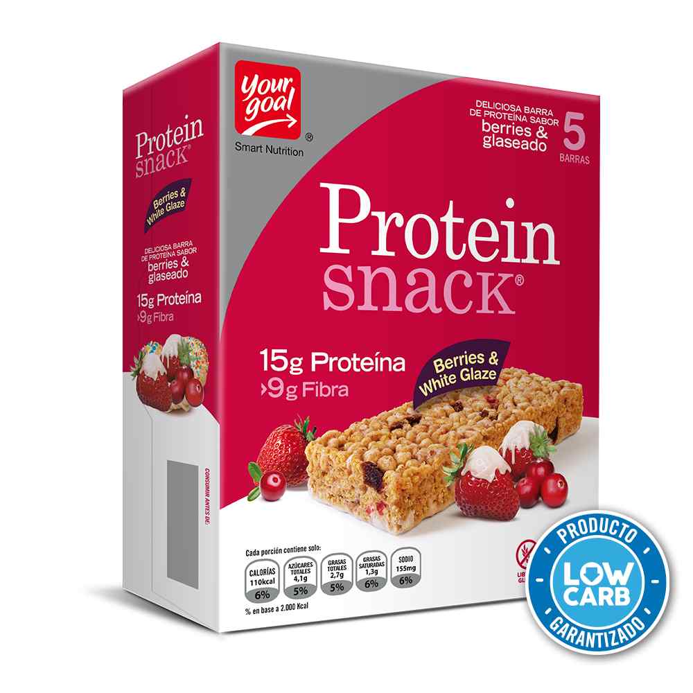 PROTEIN SNACK BERRIES & WHITE GLAZE - DISPLAY 5 UNIDADES