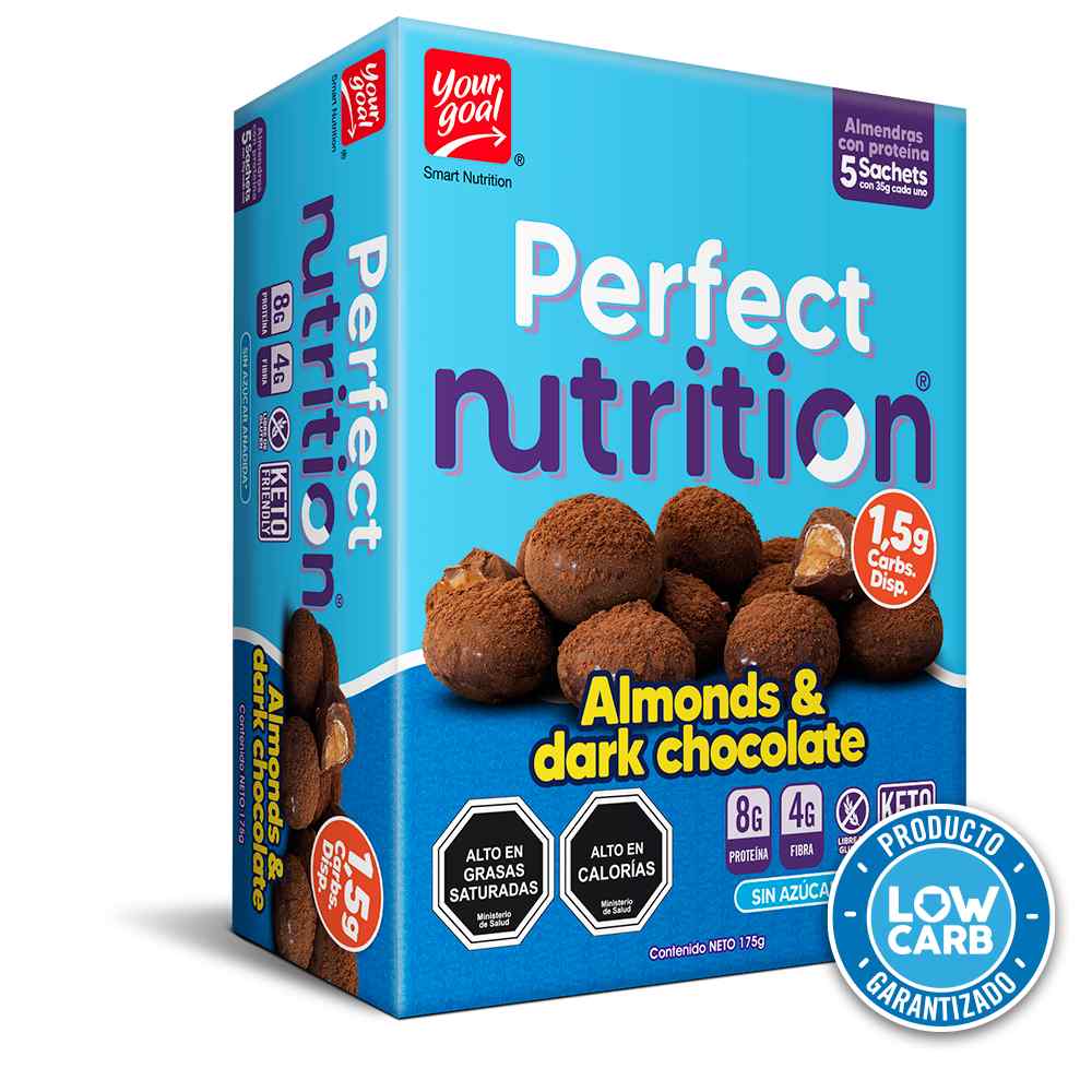 YG PERFECT NUTRITION ALMONDS & DARK CHOCOLATE - DISPLAY 5 UNIDADES