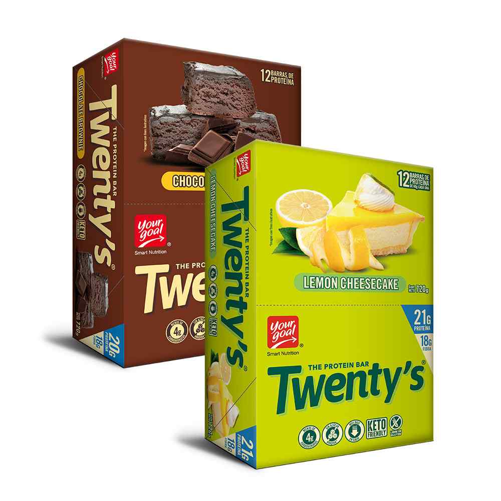 24 TWENTY'S (12 LEMON CHEESECAKE + 12 CHOCOLATE BROWNIE)